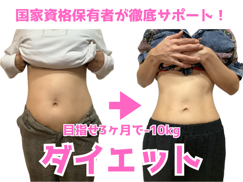 阪急東向日駅徒歩4分、JR向日町駅徒歩8分の向日市くらぬき整骨院の施術内容「ダイエット・体質改善」の紹介